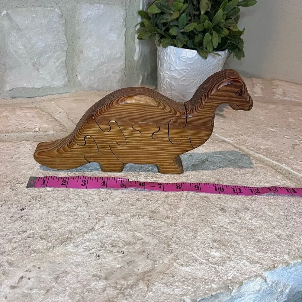 Dinosaur wooden chunky puzzle vintage